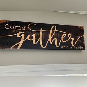 Come gather at our table farmhouse wall art